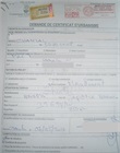Demande de certificat d'urbanisme timbrée